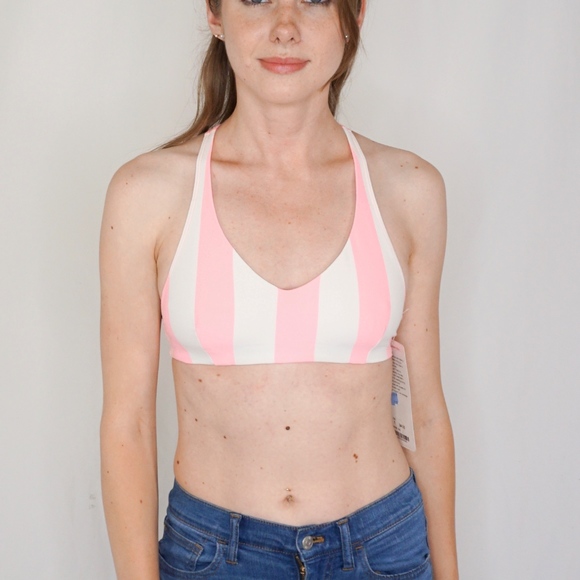 LULULEMON Arise Pink Stripe Sports Bra NWT 1296 - Picture 3 of 8